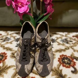 Brown coach sneakers